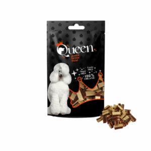 חטיפי אילוף Queen בטעם עוף וברווז (סנדוויץ') 80 גרם לכלבים